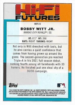 2022 Bowman - Hi-Fi Futures Mojo Purple Refractor #HIFI-5 Bobby Witt Jr. Back