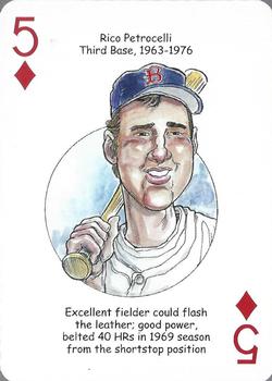 2008 Hero Decks Boston Red Sox Baseball Heroes Playing Cards #5♦ Rico Petrocelli Front