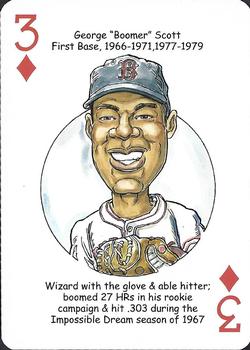 2012 Hero Decks Boston Red Sox Baseball Heroes Playing Cards #3♦ George Scott Front