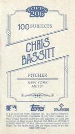 2022 Topps 206 - Wood Paper Stock #NNO Chris Bassitt Back