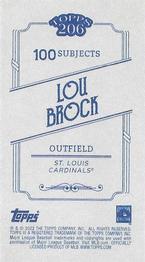 2022 Topps 206 - Wood Paper Stock #NNO Lou Brock Back