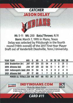 2022 Choice Indianapolis Indians #11 Jason Delay Back