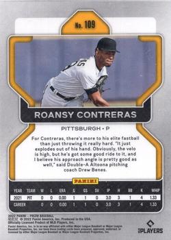 2022 Panini Prizm #109 Roansy Contreras Back