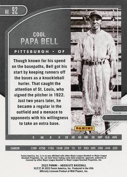2022 Panini Absolute - Green #92 Cool Papa Bell Back
