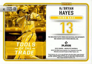 2022 Panini Absolute - Tools of the Trade 2 Swatch Signatures Spectrum Gold #TT2S-KH Ke'Bryan Hayes Back