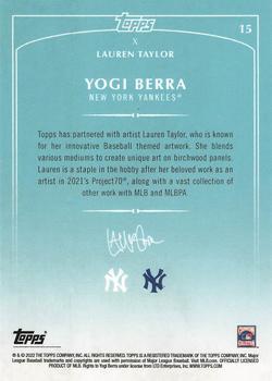 2022 Topps x Lauren Taylor #15 Yogi Berra Back
