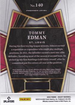 2022 Panini Select - Blue Retail Base #140 Tommy Edman Back