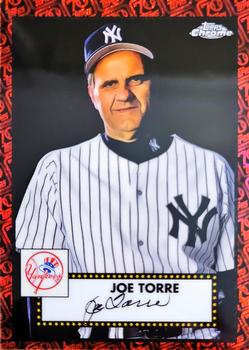 2021 Topps Chrome Platinum Anniversary - Black/Red 70th Anniversary Mini-Diamonds Refractor #700 Joe Torre Front