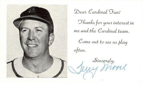 1949-50 St. Louis Cardinals Photocards #NNO Terry Moore Front