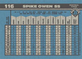 2017 Bowman - Bowman Buybacks 1990 Bowman Stamped Silver #116 Spike Owen Back