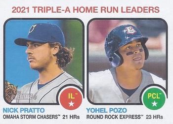 2022 Topps Heritage Minor League #61 Nick Pratto / Yohel Pozo Front