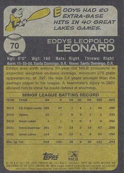 2022 Topps Heritage Minor League #70 Eddys Leonard Back