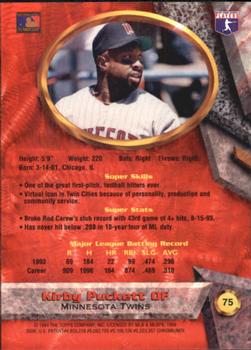 1994 Bowman's Best - Refractors #75 Kirby Puckett Back