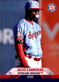 2022 Choice Spokane Indians #03 Julio Carreras Front