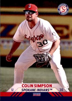 2022 Choice Spokane Indians #28 Colin Simpson Front
