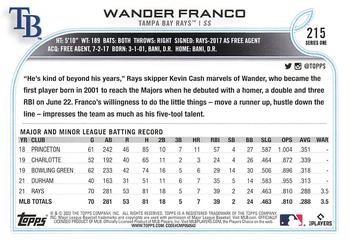 2022 Topps - Gold Star #215 Wander Franco  Back