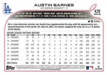 2022 Topps - Gold Star #420 Austin Barnes Back