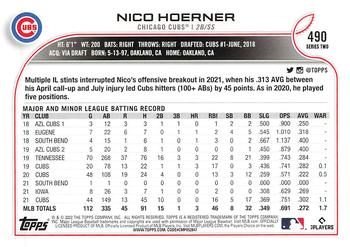 2022 Topps - Blue Star #490 Nico Hoerner Back