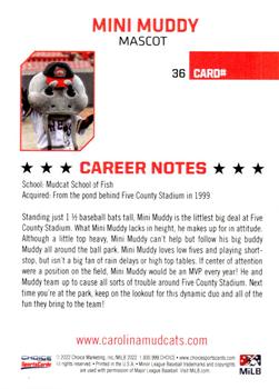 2022 Choice Carolina Mudcats #36 Mini-Muddy Back