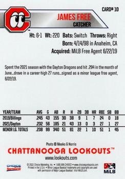 2022 Choice Chattanooga Lookouts #10 James Free Back