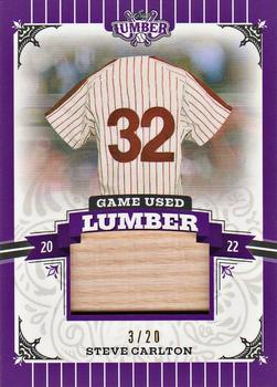 2022 Leaf Lumber - Game Used Lumber Relics Purple #GUL-113 Steve Carlton Front