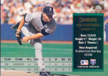 1994 Donruss #647 Erik Plantenberg Back