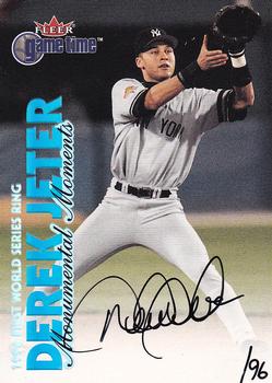 2001 Fleer Game Time - Derek Jeter Monumental Moments Autographed #NNO Derek Jeter Front