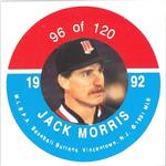 1992 JKA Baseball Buttons - Square Proofs #96 Jack Morris Front