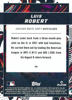 2022 Topps Fire #24 Luis Robert Back