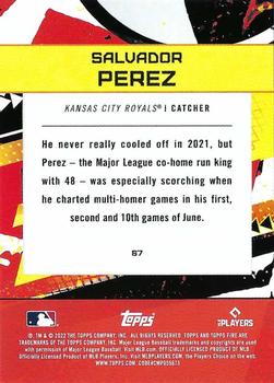 2022 Topps Fire #67 Salvador Perez Back