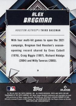 2022 Topps Fire - Orange #3 Alex Bregman Back