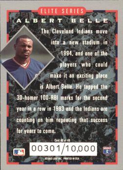 1994 Donruss - Elite Series #40 Albert Belle Back