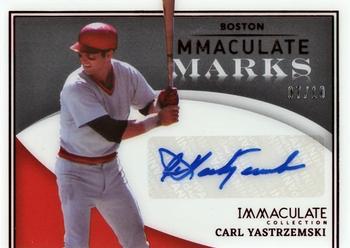 2022 Panini Immaculate - Immaculate Marks Red #IM-CY Carl Yastrzemski Front