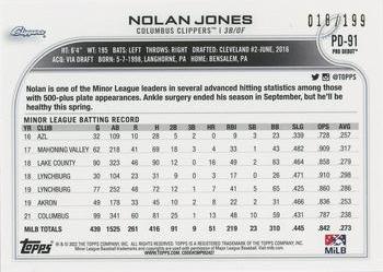 2022 Topps Pro Debut - Fuchsia #PD-91 Nolan Jones Back