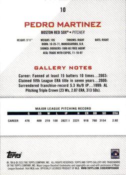 2022 Topps Gallery - Rainbow Foil #10 Pedro Martinez Back