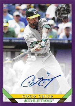 2022 Topps Archives - Fan Favorites Autographs Purple #93FF-CC Coco Crisp Front