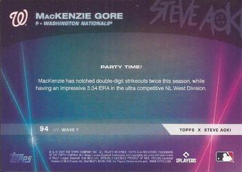 2022 Topps x Steve Aoki's Baseball Party #94 MacKenzie Gore Back