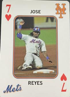 2011 New York Mets Playing Cards #7♥ Jose Reyes Front