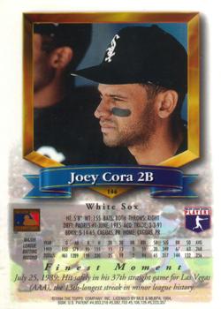 1994 Finest #146 Joey Cora Back