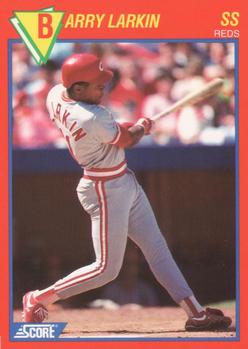 1989 Score Baseball's 100 Hottest Players #52 Barry Larkin Front
