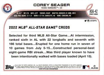 2022 Topps Update - 2022 MLB All-Star Game #ASG-42 Corey Seager Back