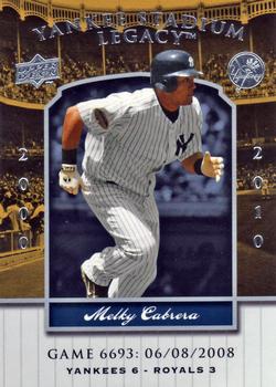 2009 Upper Deck - 2008 Upper Deck Yankee Stadium Legacy Update #6693 Melky Cabrera Front