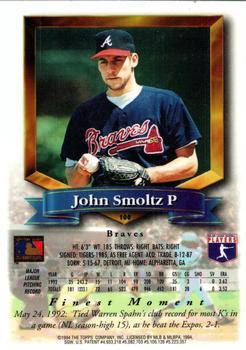 1994 Finest - Refractors #100 John Smoltz Back