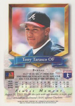 1994 Finest - Refractors #422 Tony Tarasco Back