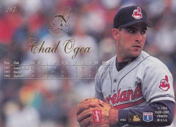 1994 Flair #287 Chad Ogea Back