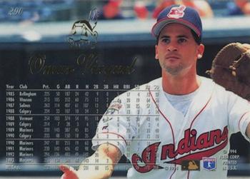 1994 Flair #290 Omar Vizquel Back