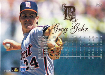 1994 Flair #293 Greg Gohr Back