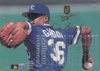 1994 Flair #299 Tom Gordon Back