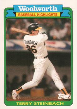 1990 Topps Woolworth Baseball Highlights #28 Terry Steinbach Front