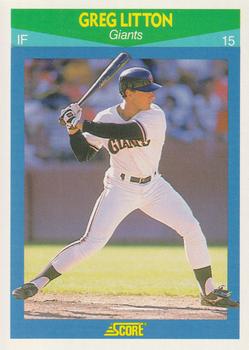 1990 Score Rising Stars #91 Greg Litton Front